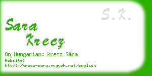 sara krecz business card