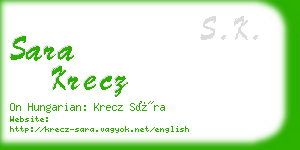 sara krecz business card